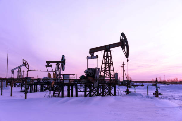 istock Pump jack. Extraction of oil. Petroleum concept. 1094171484