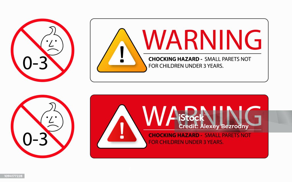 choking hazard warning sign choking hazard warning sign . Beware small parts Choking stock vector