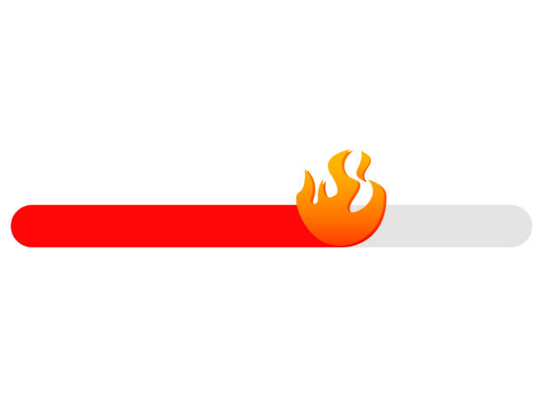 Hot level slider . Love emotions poll Hot level slider . Love emotions poll . Fire slide bar like story or stories concept positive negative slide stock illustrations