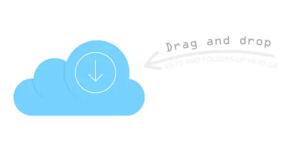 Vector illustration of cloud file exchange service icon