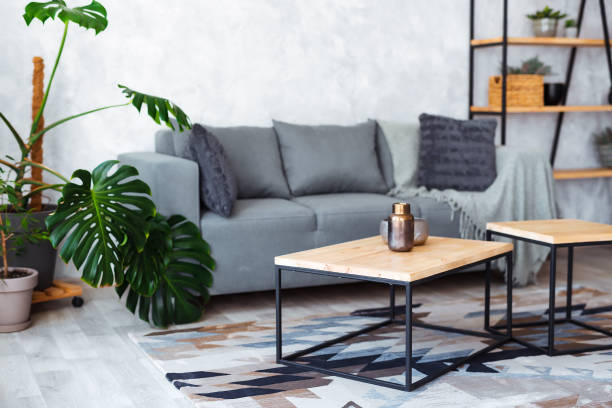 istock Interior of modern living room with comfortable sofa 1094190048