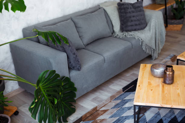 istock Interior of modern living room with comfortable sofa 1094190112