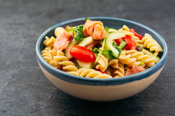 istock Salad with smoked salmon and pasta 1094198198