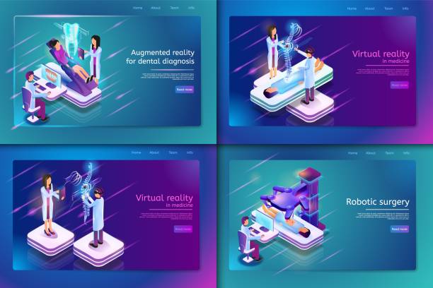 istock Set Banner Isometric Medical Treatment for Patient 1094198468
