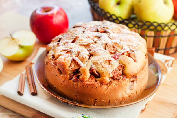 istock Homemade apple pie with cinnamon on the plate 1094198550