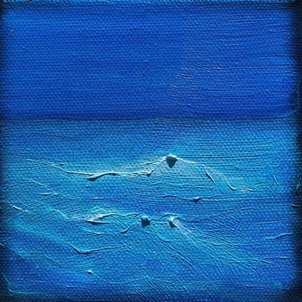 istock Blue shades sky and ocean abstract saturated oil paint texture 1094208956