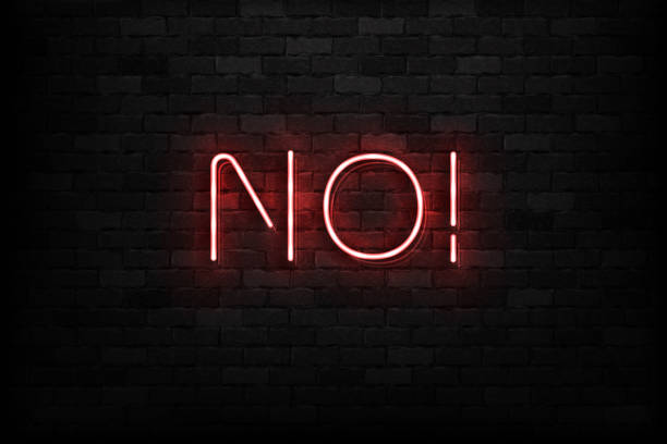 istock Vector realistic isolated neon sign of No logo for decoration and covering on the wall background. 1094216706