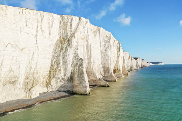 Seven sisters cliffs An aerial view of the Seven Sisters cliffs in Sussex kent england photos stock pictures, royalty-free photos & images