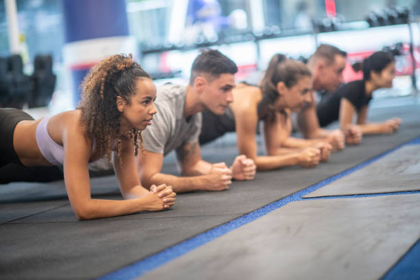 istock Friends planking together 1094226740