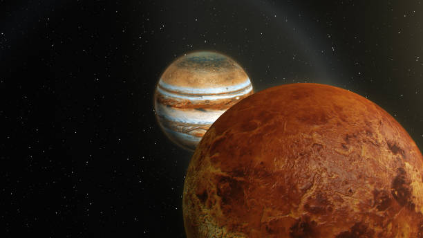 istock Venus and Jupiter Planet Conjunction 1094239386