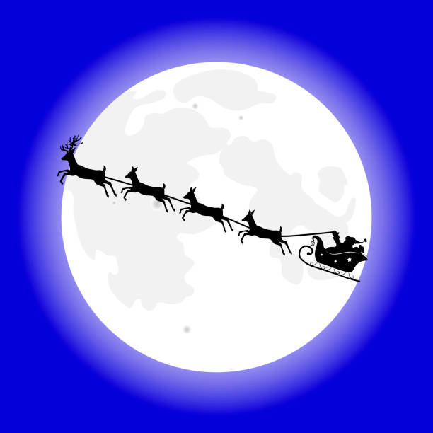 istock Santa Claus rides in a sleigh in harness on the reindeer 1094243054