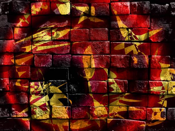 istock Colorful surreal world. Virtual graffiti. Abstract image, drawn on a photo of a brick wall. 1094243368