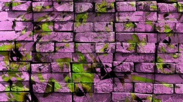 istock Colorful surreal world. Virtual graffiti. Abstract image, drawn on a photo of a brick wall. 1094243376