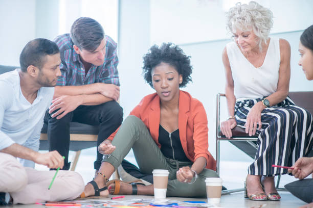 istock Relaxed employees hanging out 1094245270