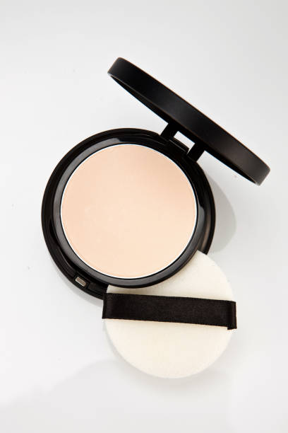 istock Cosmetic Makeup Powder in Black Plastic Case. 1094249714