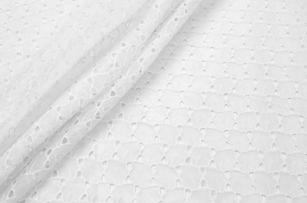 costura de tecido branco, de algodão - mattress embroidery pattern textile - fotografias e filmes do acervo