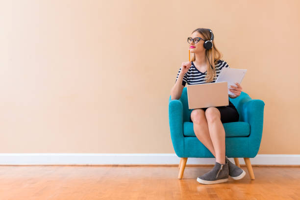 istock Young woman studying on her laptop computer 1094263454