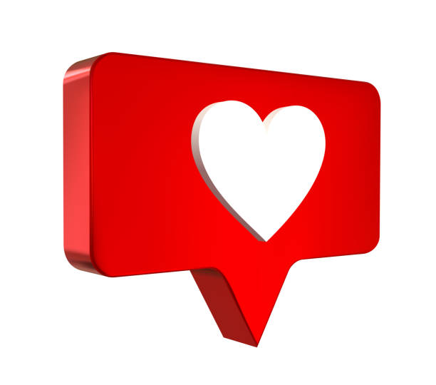 istock 3D red like icon with a heart. Notification on social media. Vector illustration. 1094268300