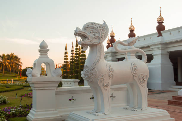 istock White Statue of Singha. Chiang Mai , Thailand. 1094270118