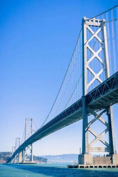 Photo of The Bay Bridge connecting San Francisco to Treasure Island and then Oakland, California