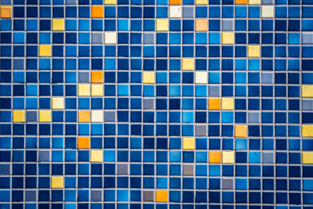 Multi colored tiled facade
