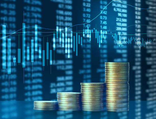 istock Coins graph stock market 1094281466