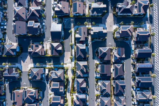 istock Landscape of houses lined adjacently 1094288670