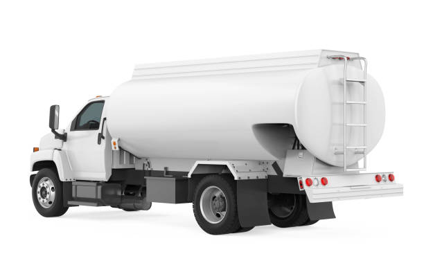 Fuel Tanker Truck isolated on white background. 3D render