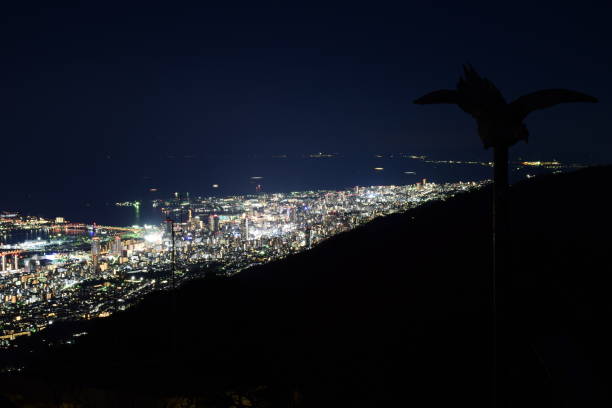 istock Night view of Kobe ,seem from 