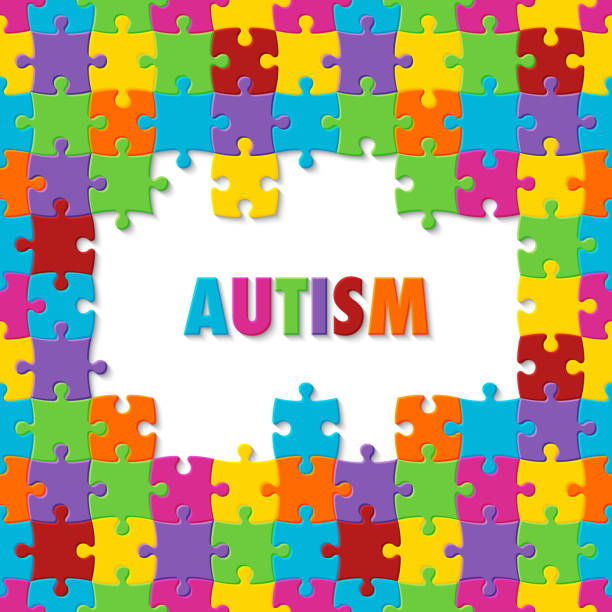 Autism awareness day World autism awareness day. Colorful puzzle background. Symbol of autism. Vector Illustration puzzle backgrounds stock illustrations