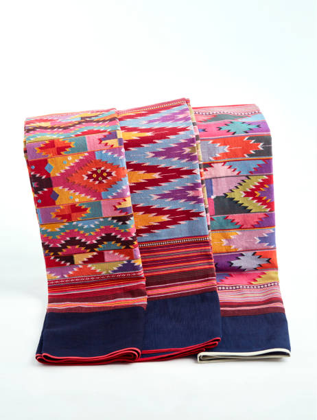istock Thai Silk Background It is that requires skill in weaving to get beautiful patterns. 1094300310