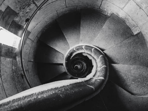 istock Spiral staircase old Architecture detail Abstract background 1094310782