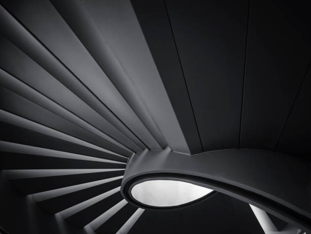istock Spiral staircase Shade and shadow Modern Building Architecture detail 1094310784
