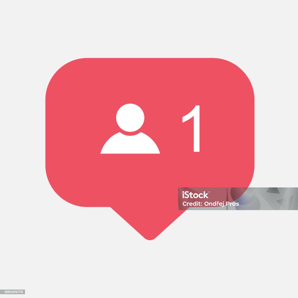 Counter,friend request quantity follower notification symbol instagram. Buton for social media Counter,friend request quantity follower notification symbol instagram. Buton for social media . Image-based Social Media stock vector