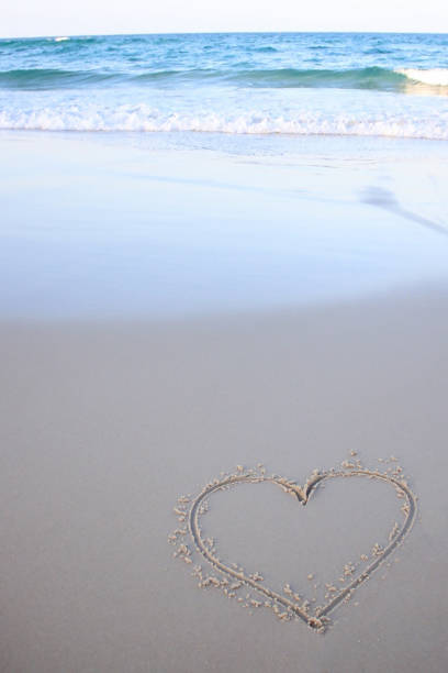 istock heart mark on the beach I LOVE YOU 1094317804