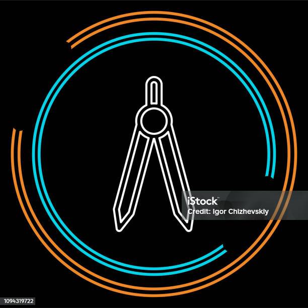 Compass Angle Vector Vector Geometric Compass Drawing Stock Illustration - Download Image ...