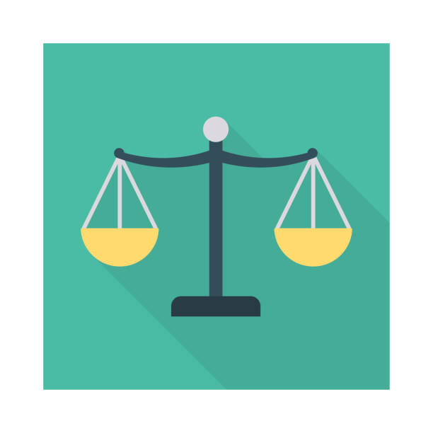 keadilan keseimbangan skala - neraca timbangan ilustrasi ilustrasi stok