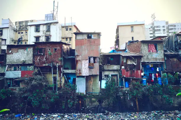 Dharavi Slum in Mumbai, India