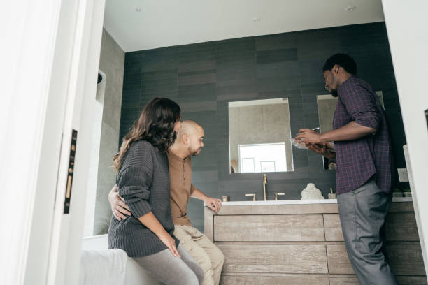 istock Multiracial family getting home consultation 1094334416