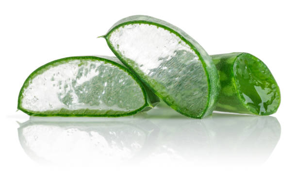 Sliced fresh aloe vera