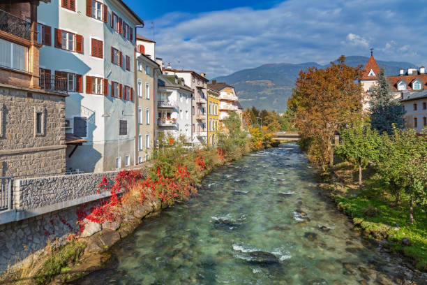 istock Rienz river in old town of Bruneck 1094344028