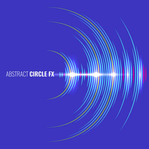 Audio album cover with abstract music waveform. Vector Illustration. Audio album cover with abstract music waveform. Blue background and light effect. Vector Illustration. car audio equipment stock illustrations