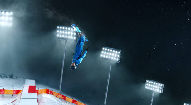 istock Freestyle aerials skiing 1094348386