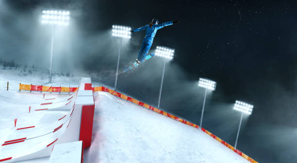 istock Freestyle aerials skiing 1094348494