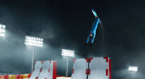 istock Freestyle aerials skiing 1094348560