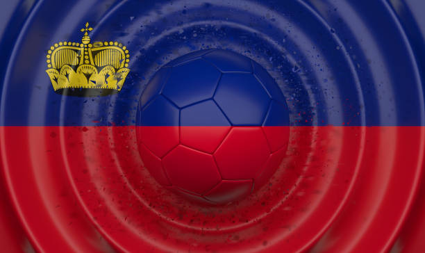 istock Liechtenstein, soccer ball on a wavy background 1094351418