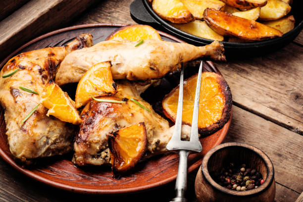 istock Baked chicken with orange sauce 1094354842