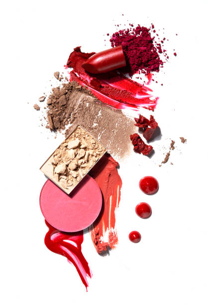 nuancier de beauté. - make up cosmetics make up brush beauty photos et images de collection