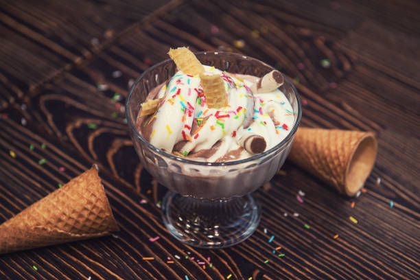 istock Ice-cream on wooden 1094364790