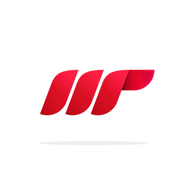 абстрактная красота творческий вектор логотип изолированы на белом, элегантная буква r градиент красный цвет символ, логотип бренда дизайн - w stock illustrations